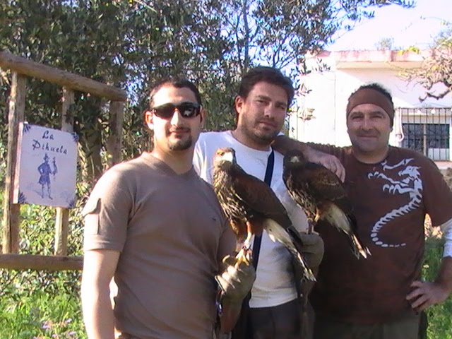 Junto a mis amigos madrileños, Sergio y Javier, en una visita a La Pihuela