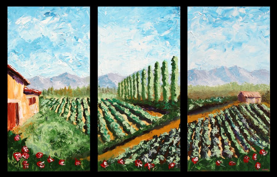 Daily Painters Abstract Gallery Mark ster Vineyard Palette Knife