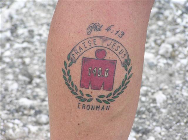 The M-DOT Ironman Tattoo is a mark of pride for many triathletes File Photo