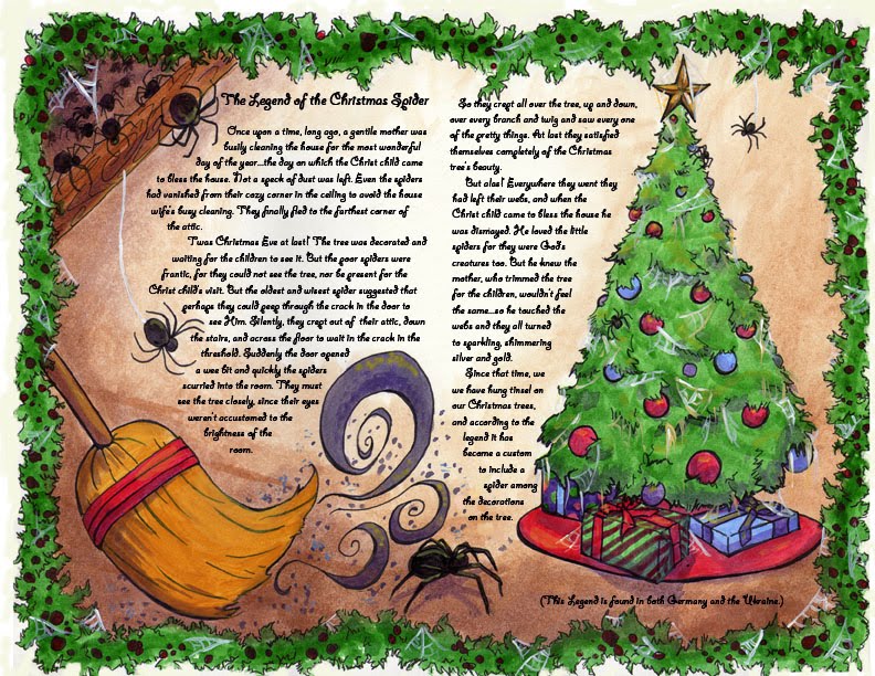 Christmas Spider Story Printable Christmas Spider Story Printable