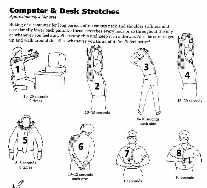 PR Chiclets: Computer & Desk Stretches for you all my Friendz...