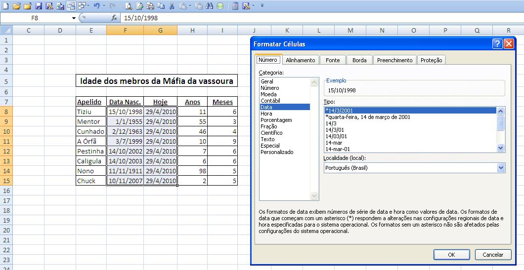 Curso Excel Tio Ilmo Excel 2007 Super Dicas C lculos Com Datas
