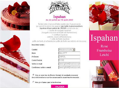 A Pierre Herme Ispahan contest is going on...