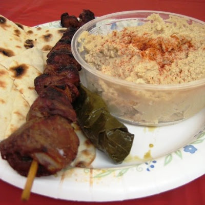 armenian festival, lamb kabob, hummus