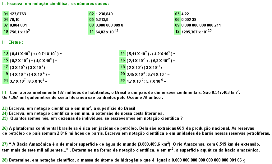Exercício de Notação Científica [na sala de aula] da aula 3 - E8278 