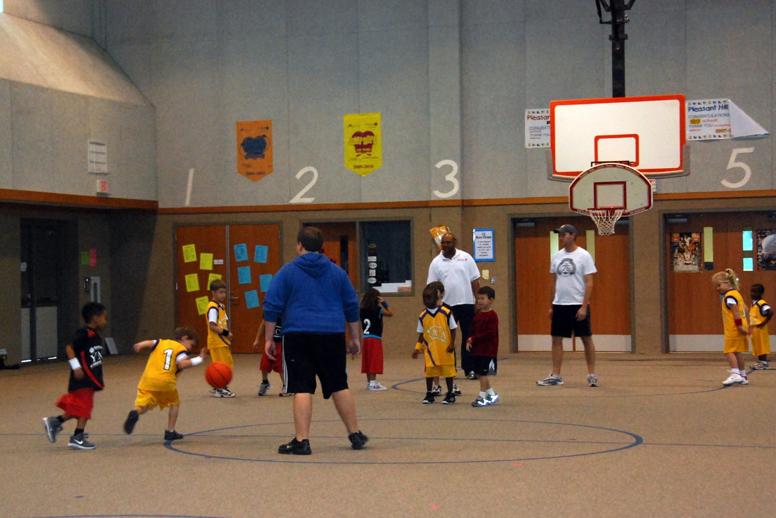 Soak it all in Ethan's first basketball game