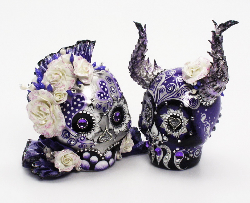 Skull Wedding Cake Toppers Skull Lover Wedding Cake Topper 0072