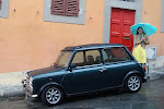 Umbrellas and Cars in Florence