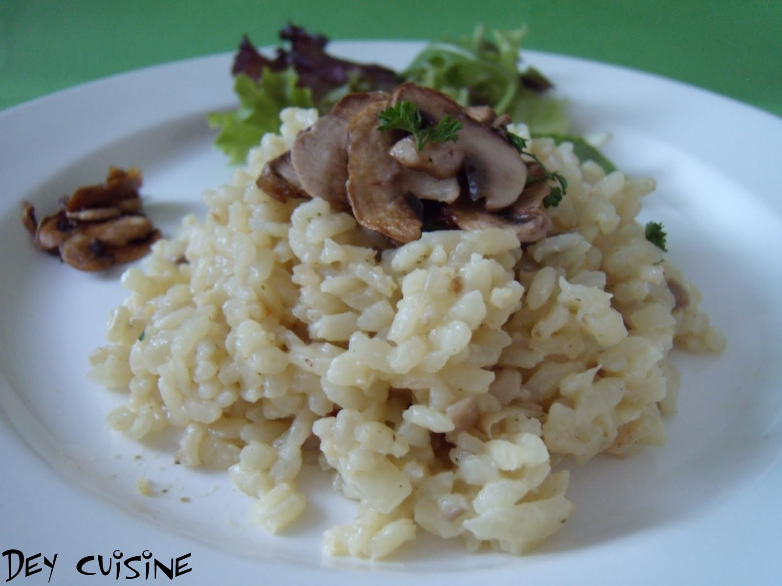 Dey cuisine: Risotto aux champignons