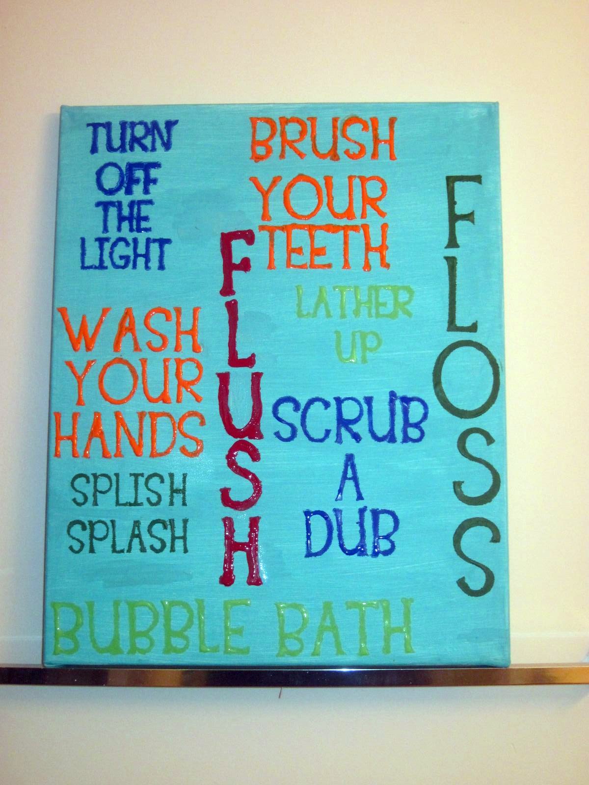 We Are The Joneses: Made It Monday - Bathroom Subway Art