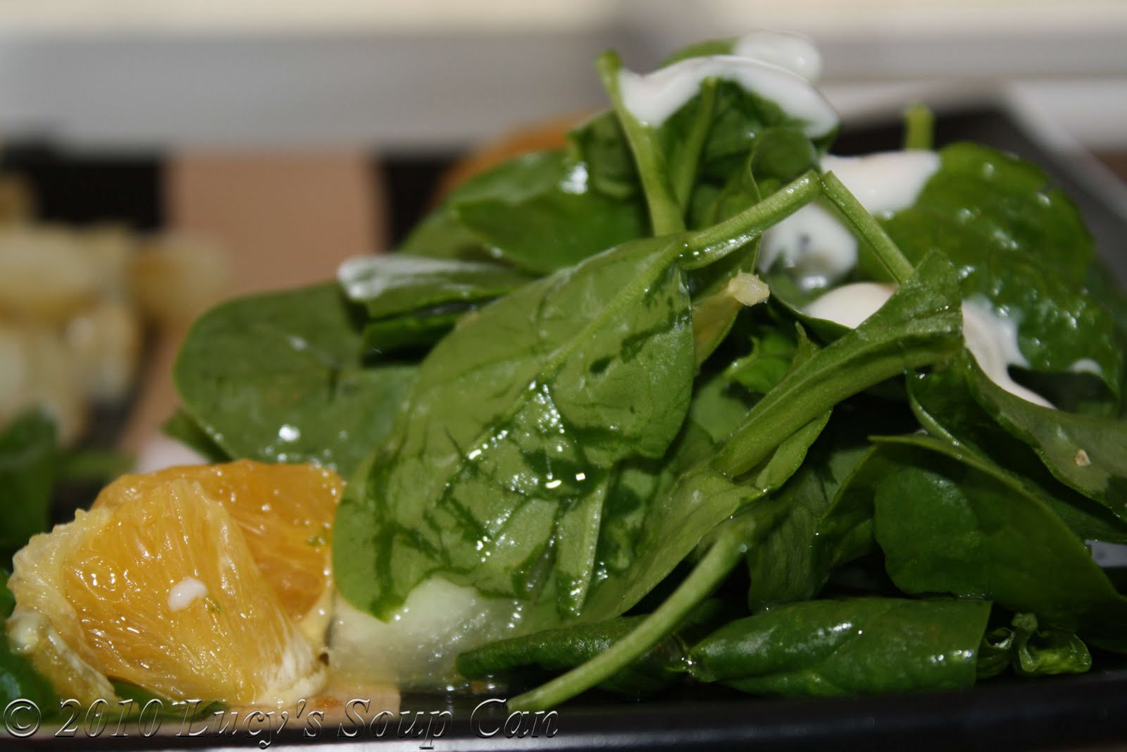Lucy's Soup Can: Simple Spinach Salad