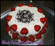 Black Forest Cake + whipping cream + Fresh Fruit