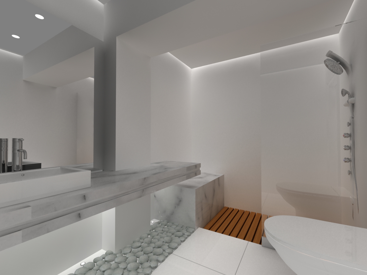 arte.ARQUITECTURA.decoración: PROPUESTA REMODELACION BAÑO-GIMNASIO