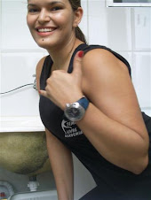 Alongando na volta da corrida!