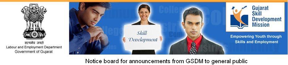 Announcements from Gujarat Skill Development Mission