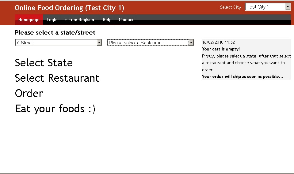 Script untuk bikin situs pemesanan makanan secara online 