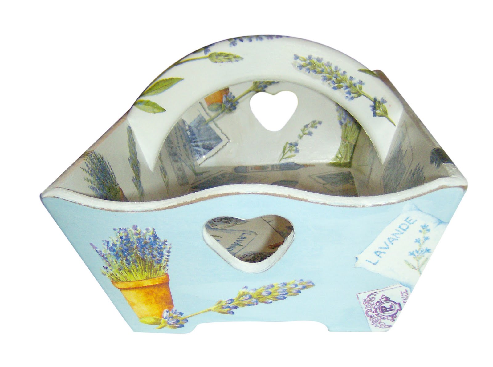 Nihoki: lavanta desenli ahşap sepetim nihoki: Lavanta Desenli Ahşap Sepetim