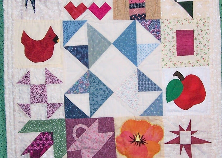 Sampler made for story in Heavenly Patchwork II