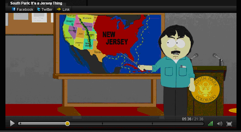 Blue Sky Gis Maps In Comics South Park S Jersey