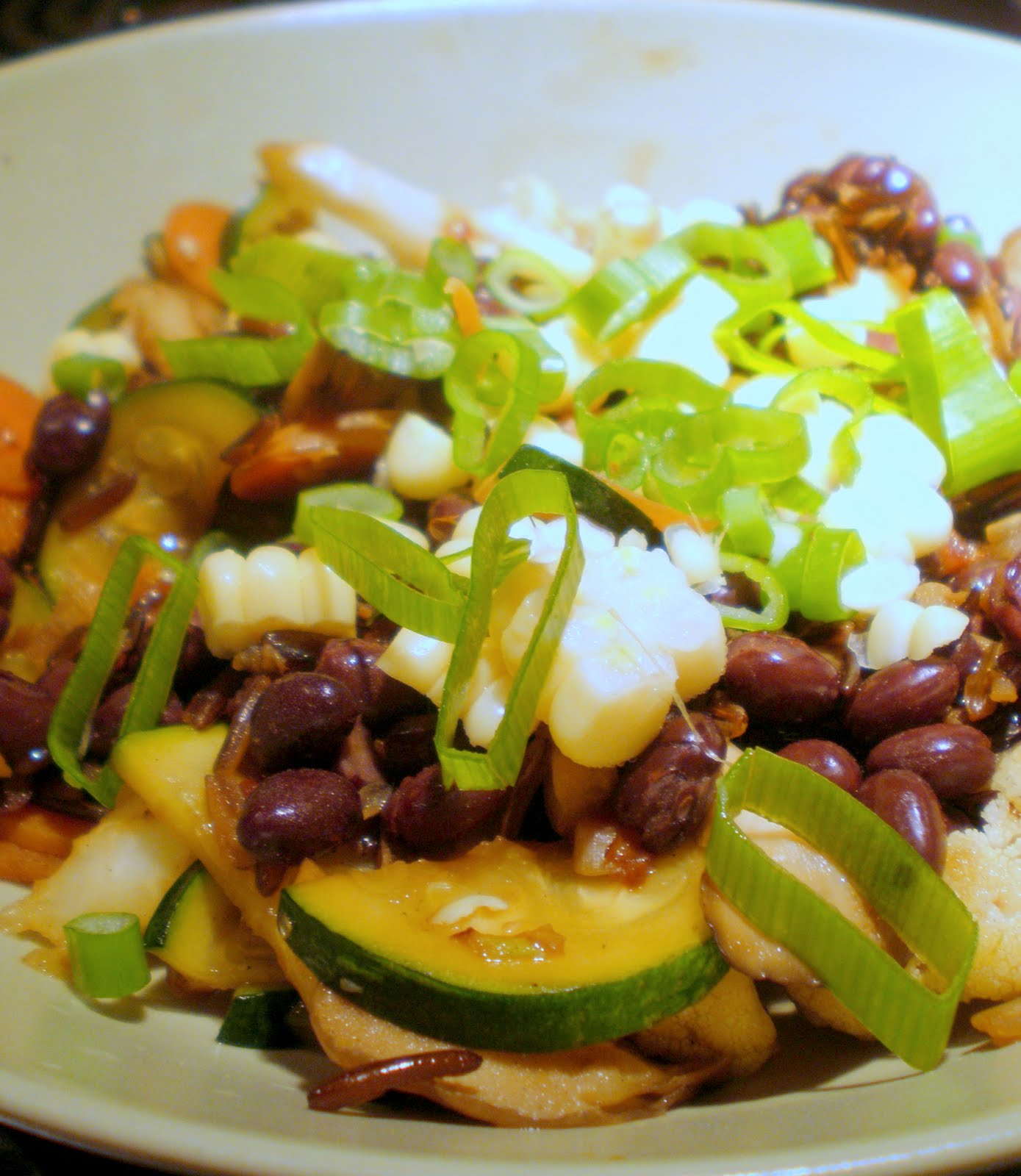 Vegan Ventures in Cuisine Spicy Black Bean Stir Fry