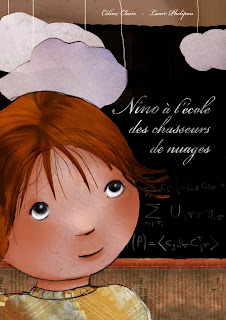 Illustration jeunesse Nino à l'école des chasseurs de nuages la couverture est prête et le projet va partir à la recherche d'un éditeur !