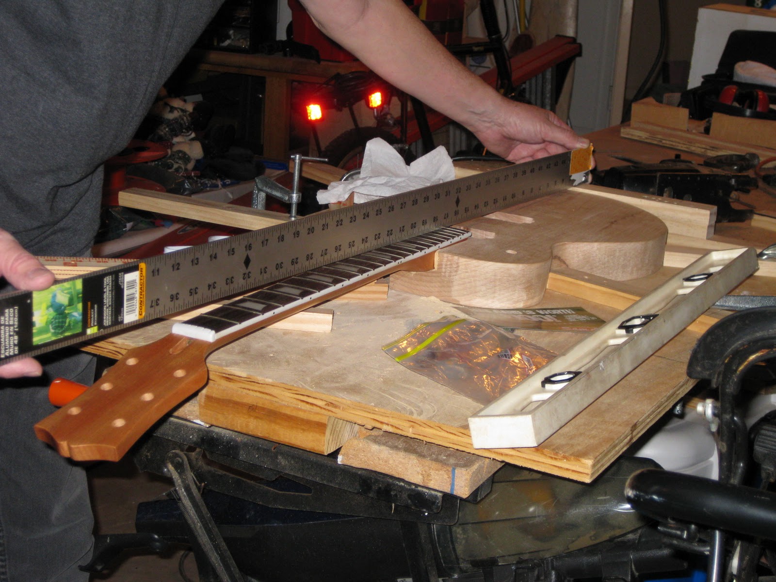 How to Build an Electric Guitar Positioning the Neck