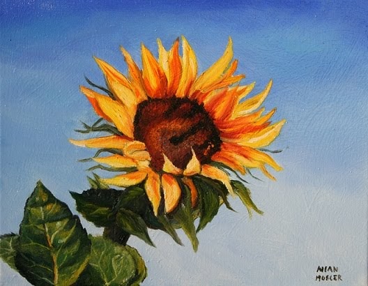 Allan's Art in Arlington: Sunflower painting in oil
