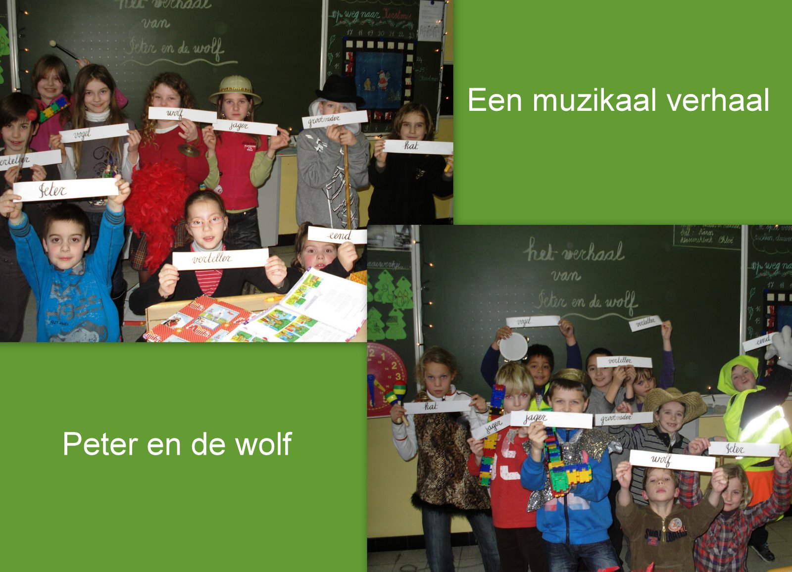 De leerlingen van klas 3A: Het verhaal van Peter en de wolf