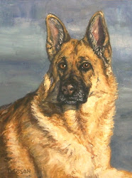 shepherd german painting dog oil portraits paintings portrait dogs shepherds pet noble dailypainters painted canvas artist sisson daily peinture shepard