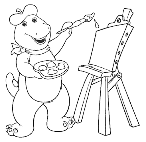 halloween barney coloring pages - photo #32