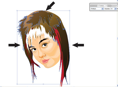 Gambar Vector Wajah di Illustrator