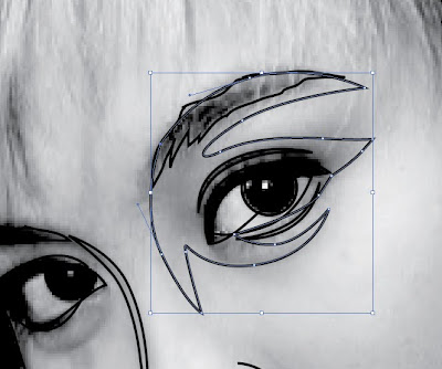 Gambar Vector Wajah di Illustrator
