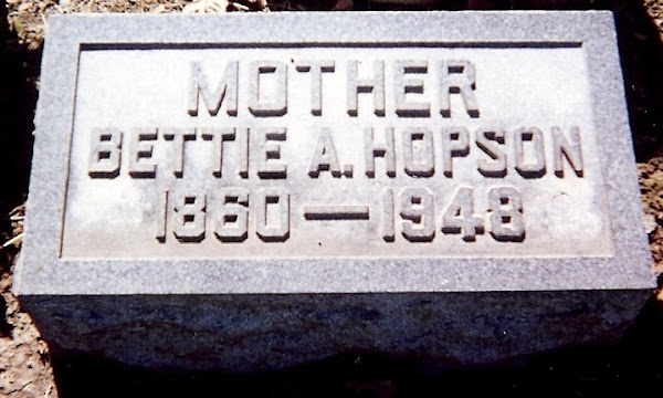 Elizabeth "Bettie" Ann Lander Hopson's stone