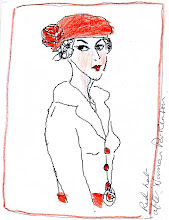 Woman in a red hat