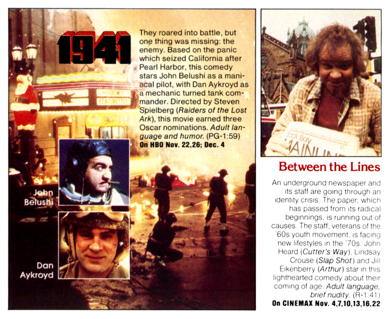 CineCraze: HBO/Cinemax Guide - November, 1981