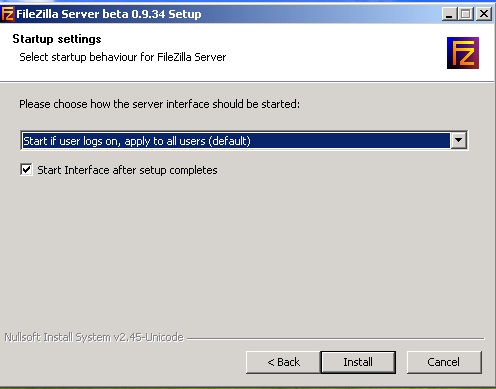 Install aborted. FILEZILLA Server interface. Настройка подключения к серверу в программе FILEZILLA. FILEZILLA Server 1.3.0 как Отобразить значок в трее?.