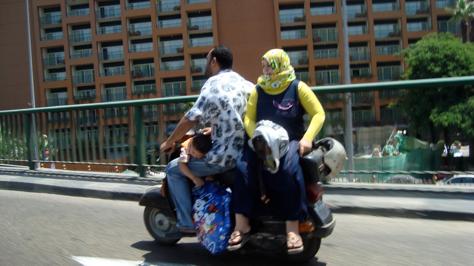 Cairo/Giza Daily Photo Motorcycle Built For Three