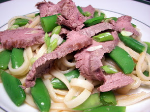 Udon with Grilled Flank Steak
