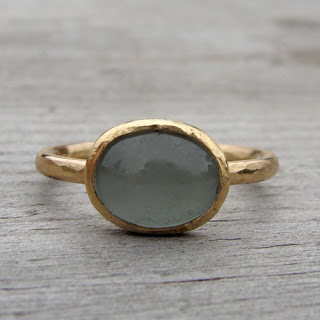 gold aquamarine ring