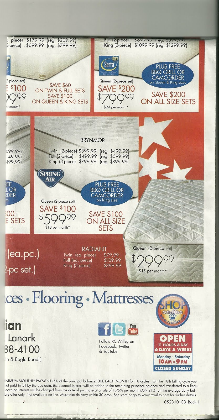 Happy Clean Living RC Willey Memorial Day Sale