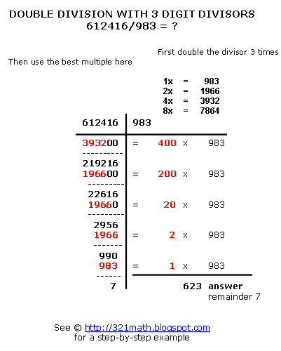 How to Do Long Division Step by Step?: Double Division with 3 Digit