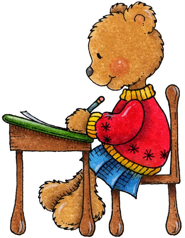 teddy bear reading clipart - photo #42