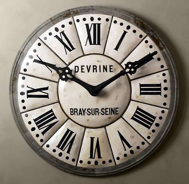 Часы в жестяных банках. Restoration Hardware часы. Французские часы Индустриальном стиле. Часы на склад. French hours