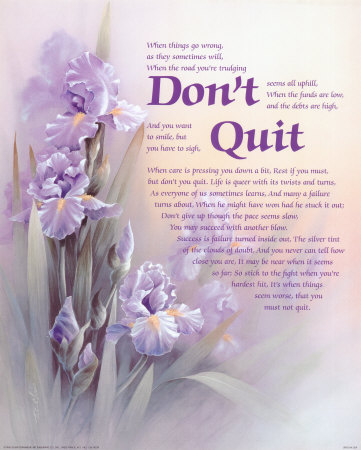 give you week off. dont quit. give you week off. dont quit.