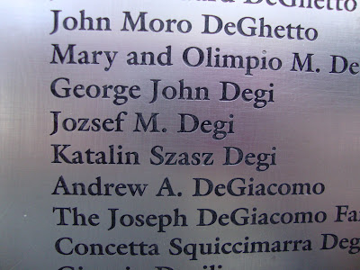 My Great Grand Parents Names on the wall of Ellis Island