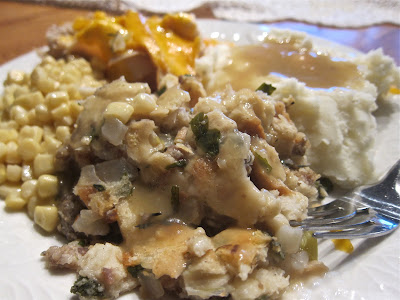 This herb and sausage stuffing, using fresh herbs, will take your holiday meal to the next level and be the winning dish on your table. #WomenLivingWell #stuffing #holidaymeals #easyholidaydishes