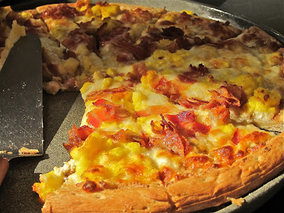 This Mickey's Breakfast Pizza recipe is delicious and so very simple to make. It is sure to quickly become a family favorite. #womenlivingwell #breakfast #pizza  #disneyland