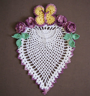 Free Crochet Pineapple Butterfly Doily