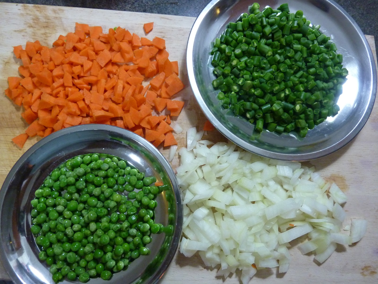 Aaha Oho CarrotBeansPeas Stir fry (Poriyal)