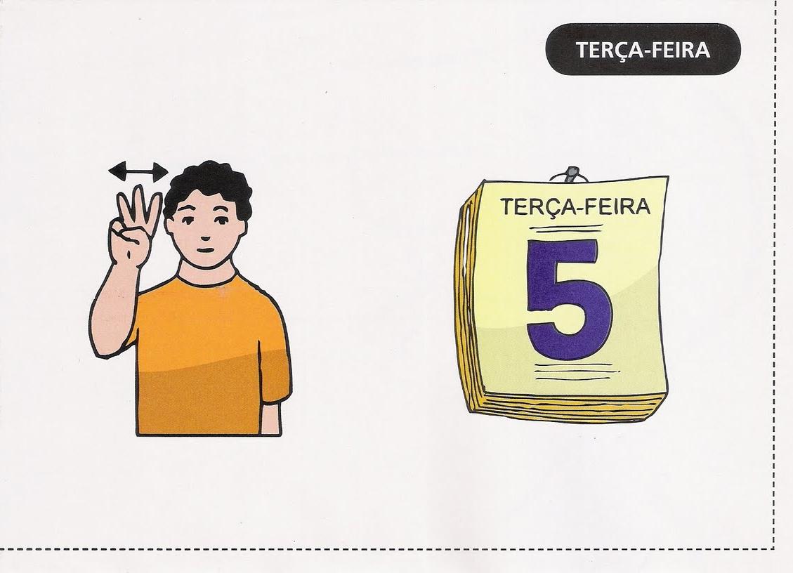 Pedagoga Ale Dias Da Semana Em LIBRAS Pedagoga ale dias da semana em libras